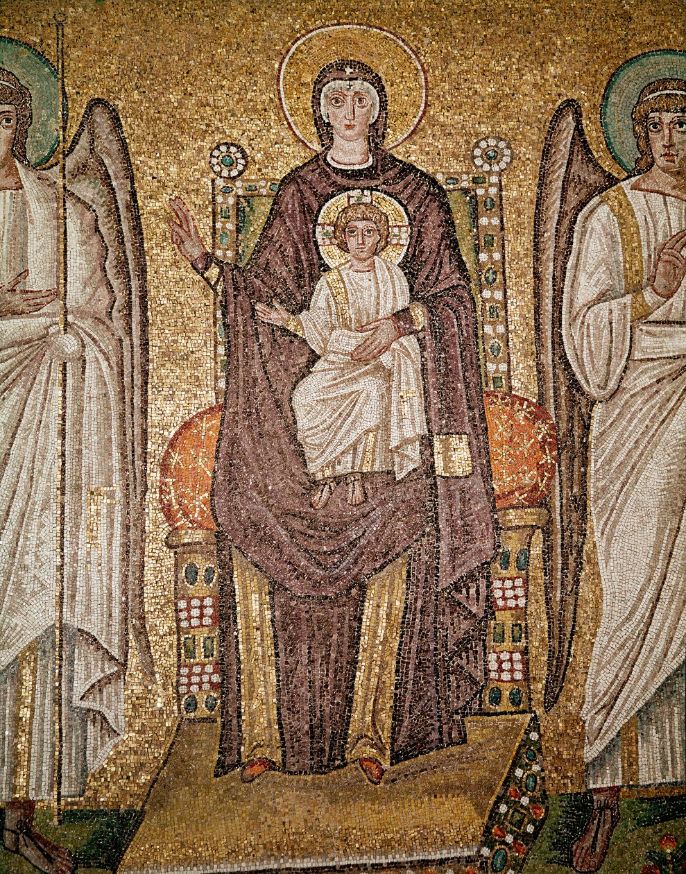 The Byzantine virgin (detail) by Byzantine School