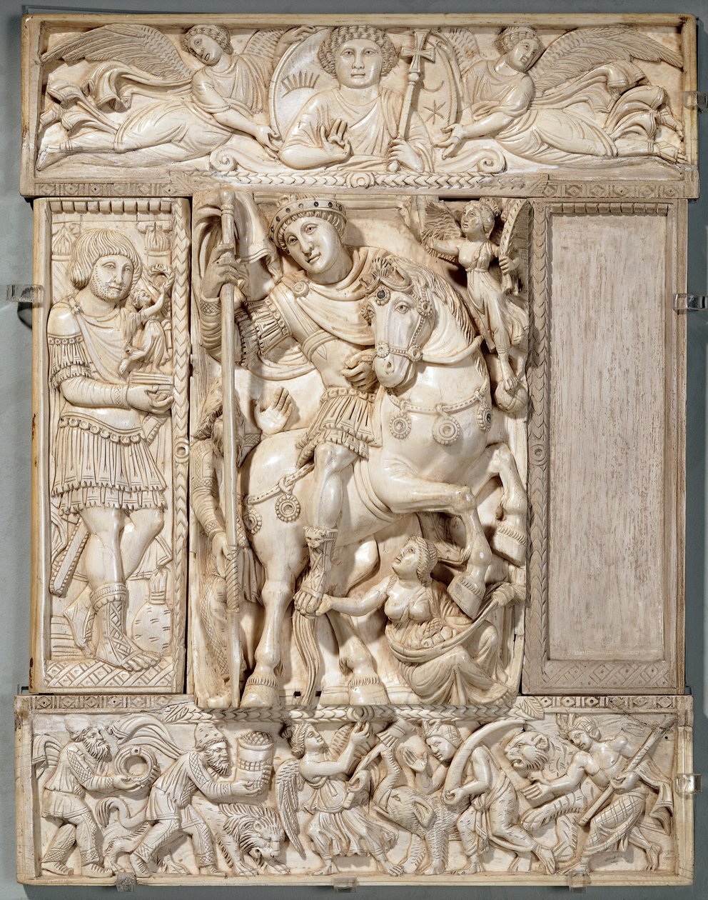 The Emperor Triumphant, known as the Barberini Ivory, 500-550 AD by Byzantine School