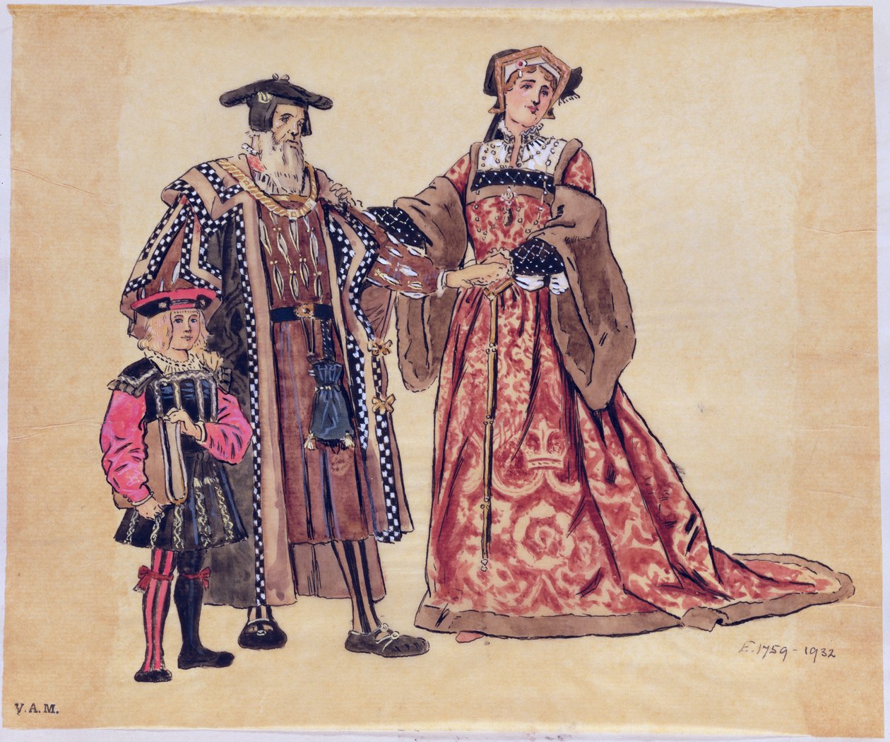 Rosalind and the Old Duke, costume design for As You Like It, produced by R. Courtneidge at the Princes Theatre, Manchester by C. Wilhelm