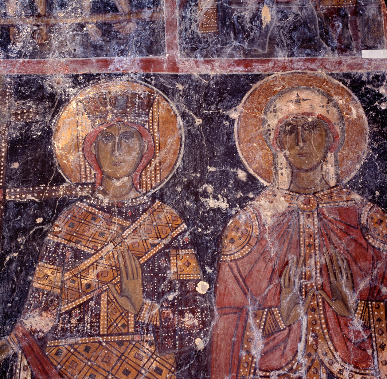 Fresco in Byzantine Church of Agios Nikolaos, Maza, Crete, Greece by J.B. and Brown J. Rowbotham