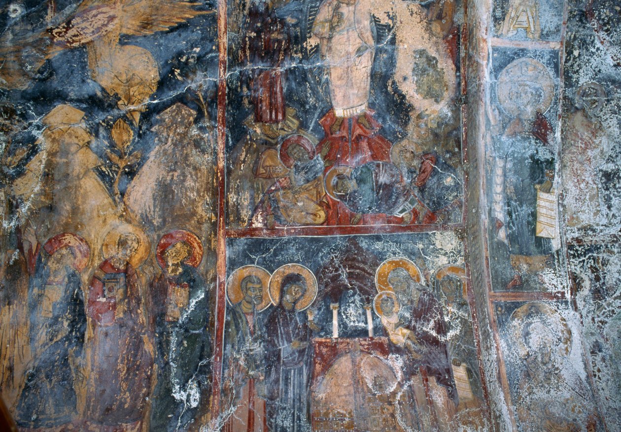 Fresco in church of Metamorphosis Sotiros, Voutas, Crete, Greece by J.B. and Brown J. Rowbotham