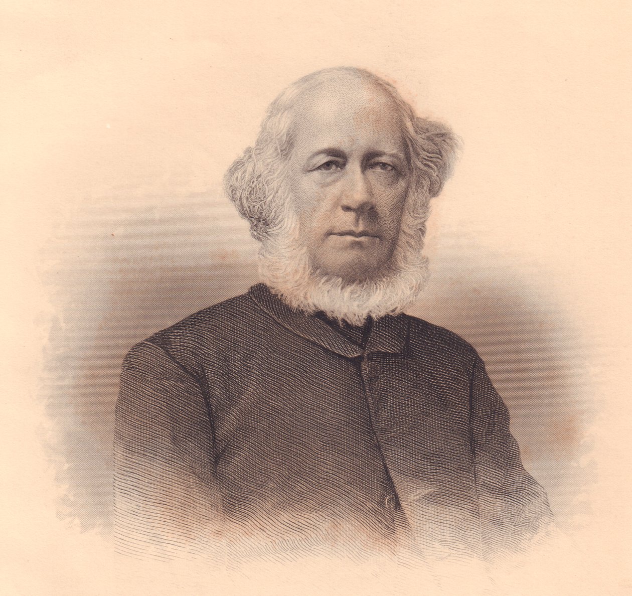 Portrait of Erastus Wentworth, engraving by F E Jones by J.B. and Brown J. Rowbotham