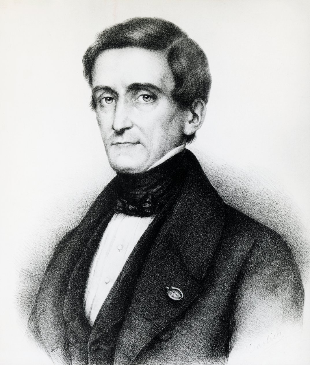 Portrait of Pellegrino Rossi (1787-1848), Italian jurist, lithograph by J.B. and Brown J. Rowbotham