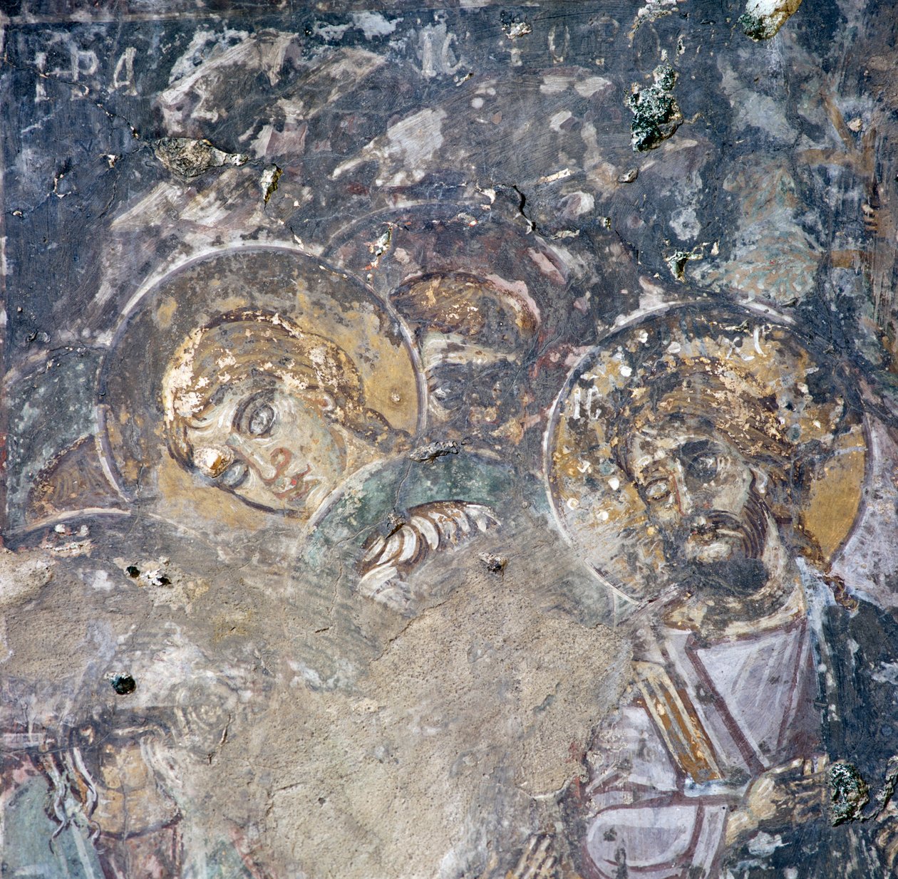 Saints, fresco in church in Kandanos, Crete, Greece by J.B. and Brown J. Rowbotham