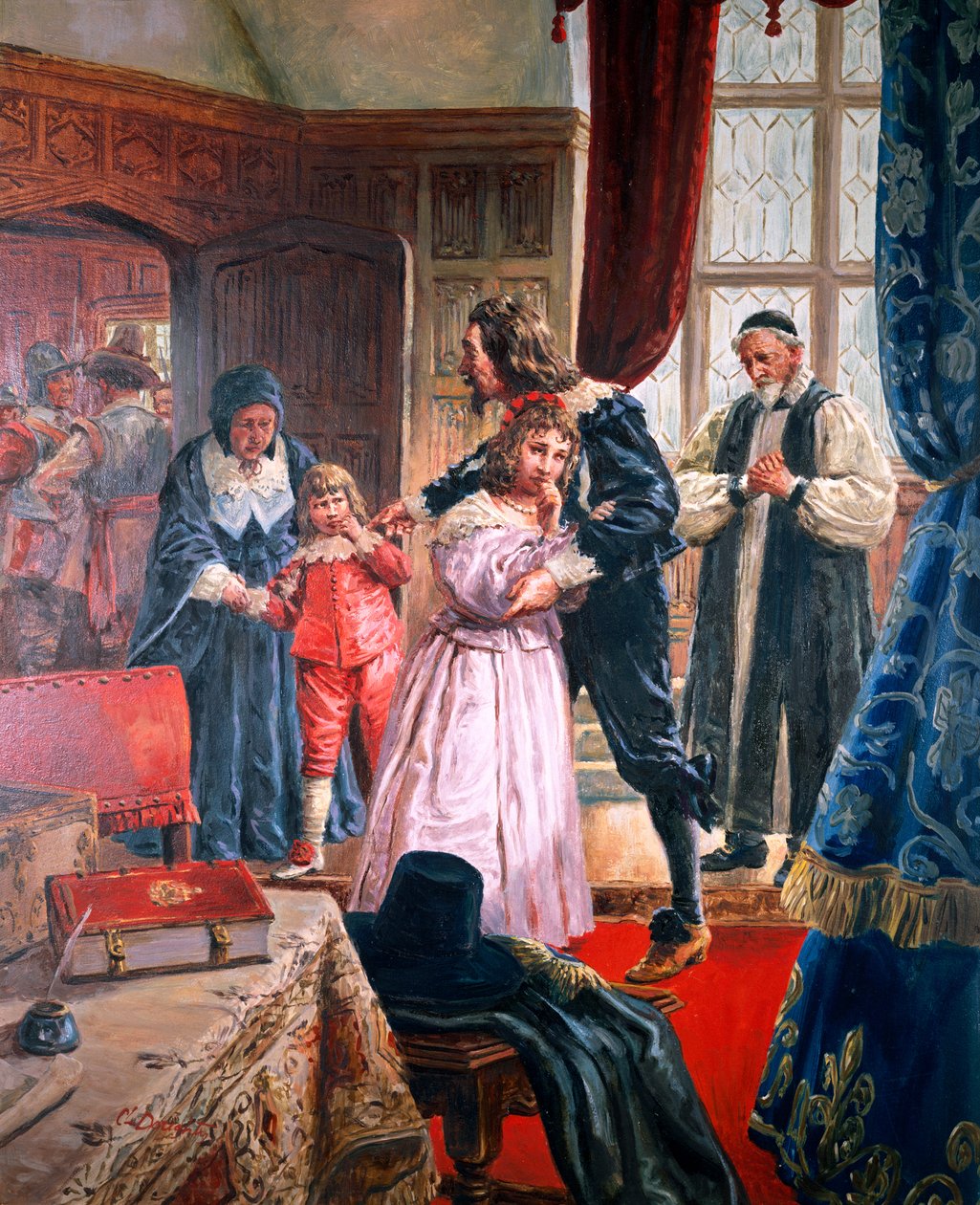 Charles I - The Martyr King saying farewell to his Children by C.L. Doughty