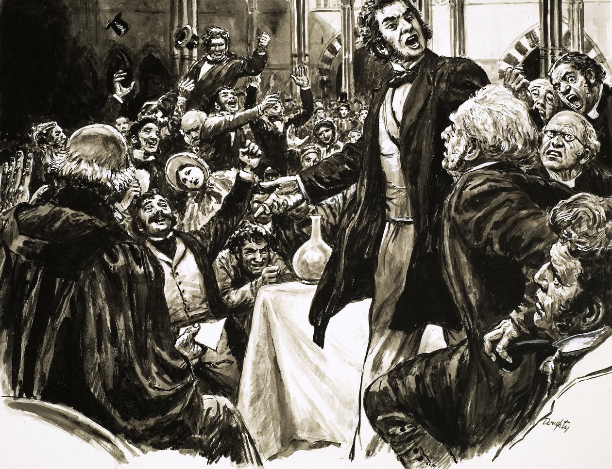Thomas Huxley on the Lecture Platform by C.L. Doughty