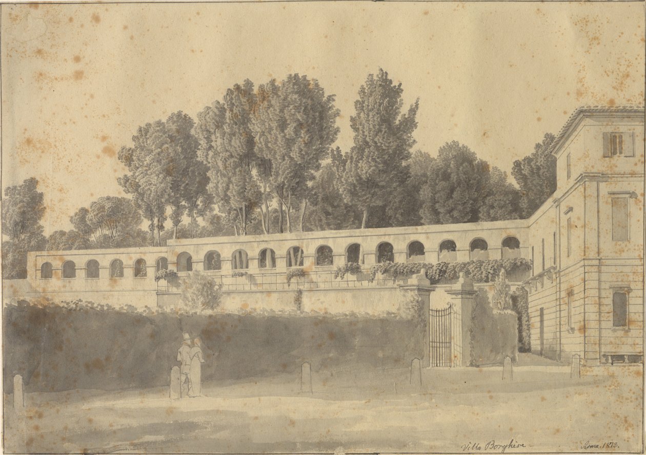 Casino del Muro Torto in Villa Borghese Gardens, Rome by Christoffer Wilhelm Eckersberg