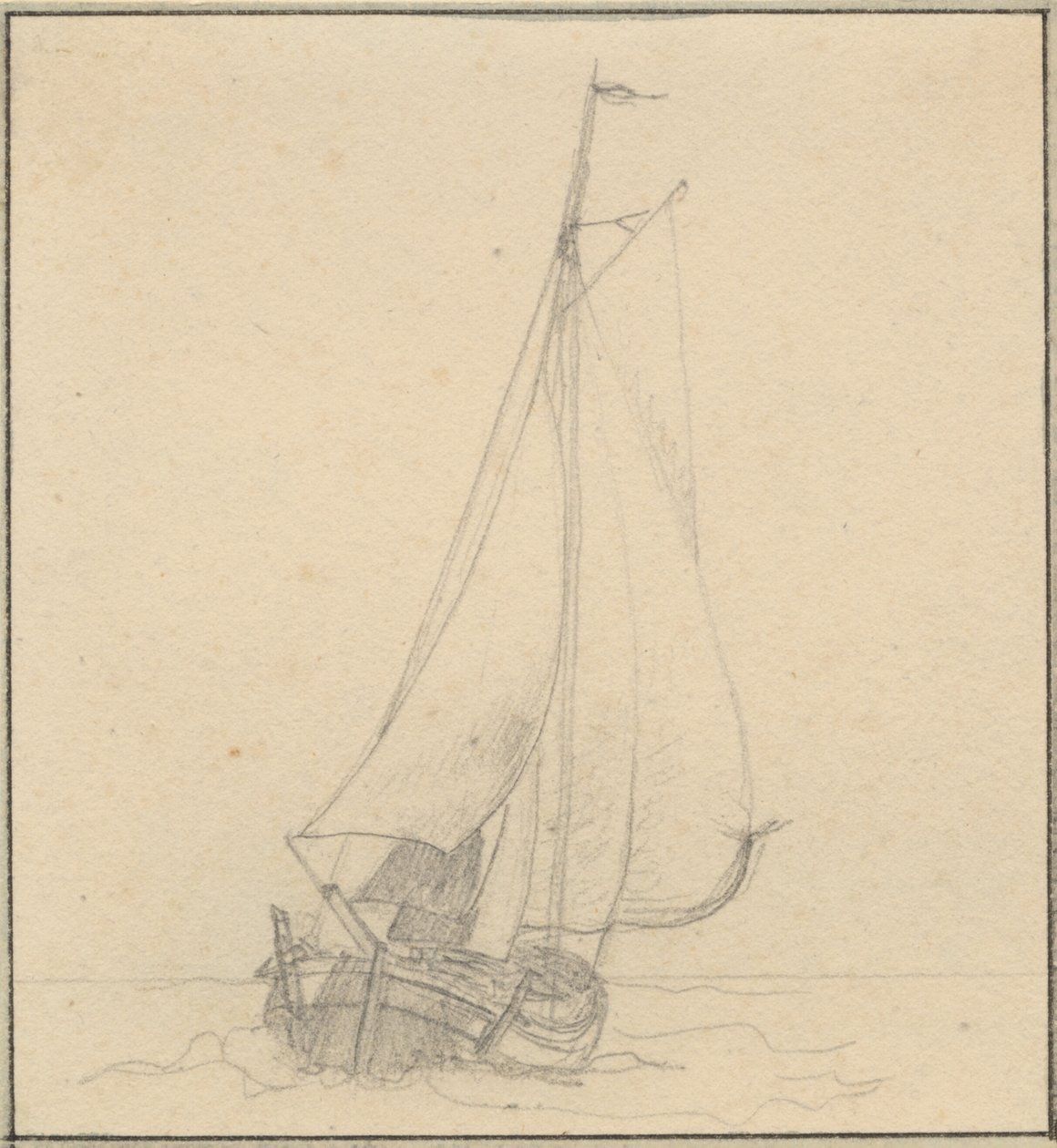 A Hunt Under Sail Seen from the Front by Christoffer Wilhelm Eckersberg