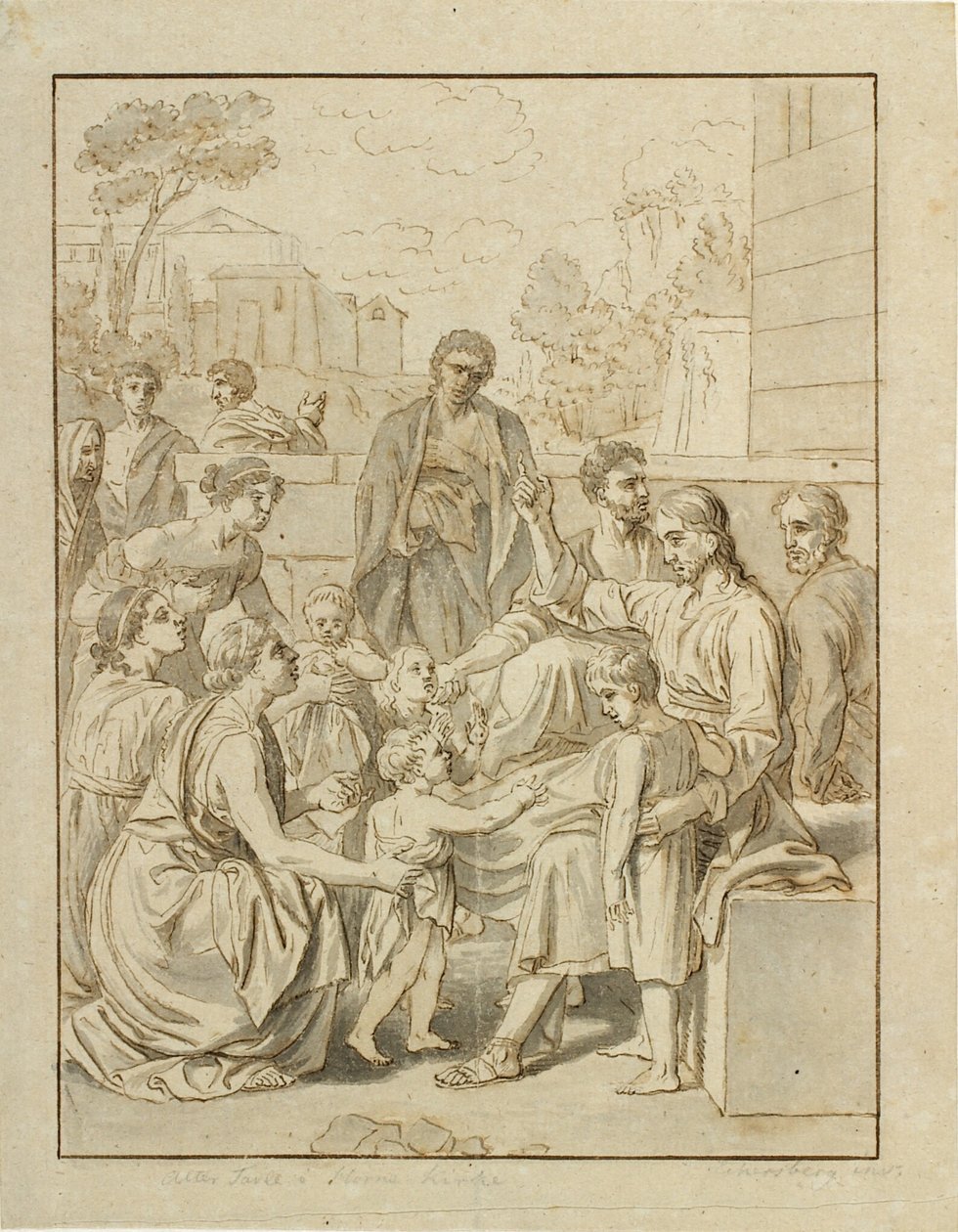 Christ letting the little children come to him by Christoffer Wilhelm Eckersberg