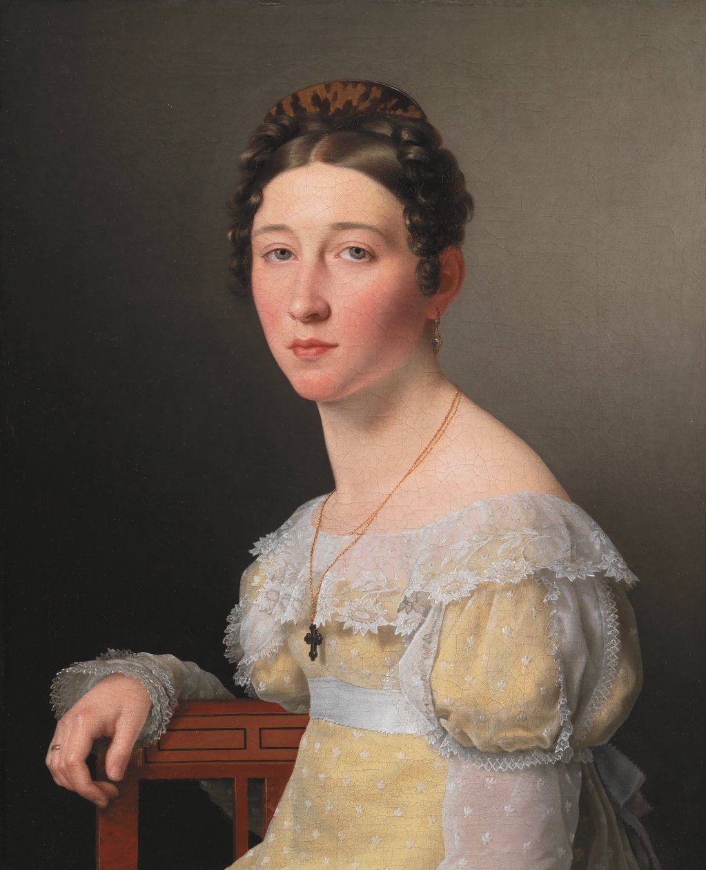 Portrait of Emilie Henriette Massmann, Betrothed of Frederik Wilhelm Caspar von Benzon by Christoffer Wilhelm Eckersberg