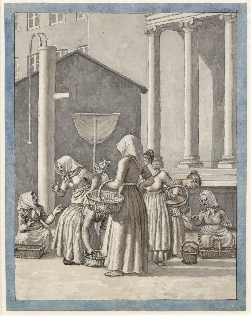 Market Women in Copenhagen by Christoffer Wilhelm Eckersberg