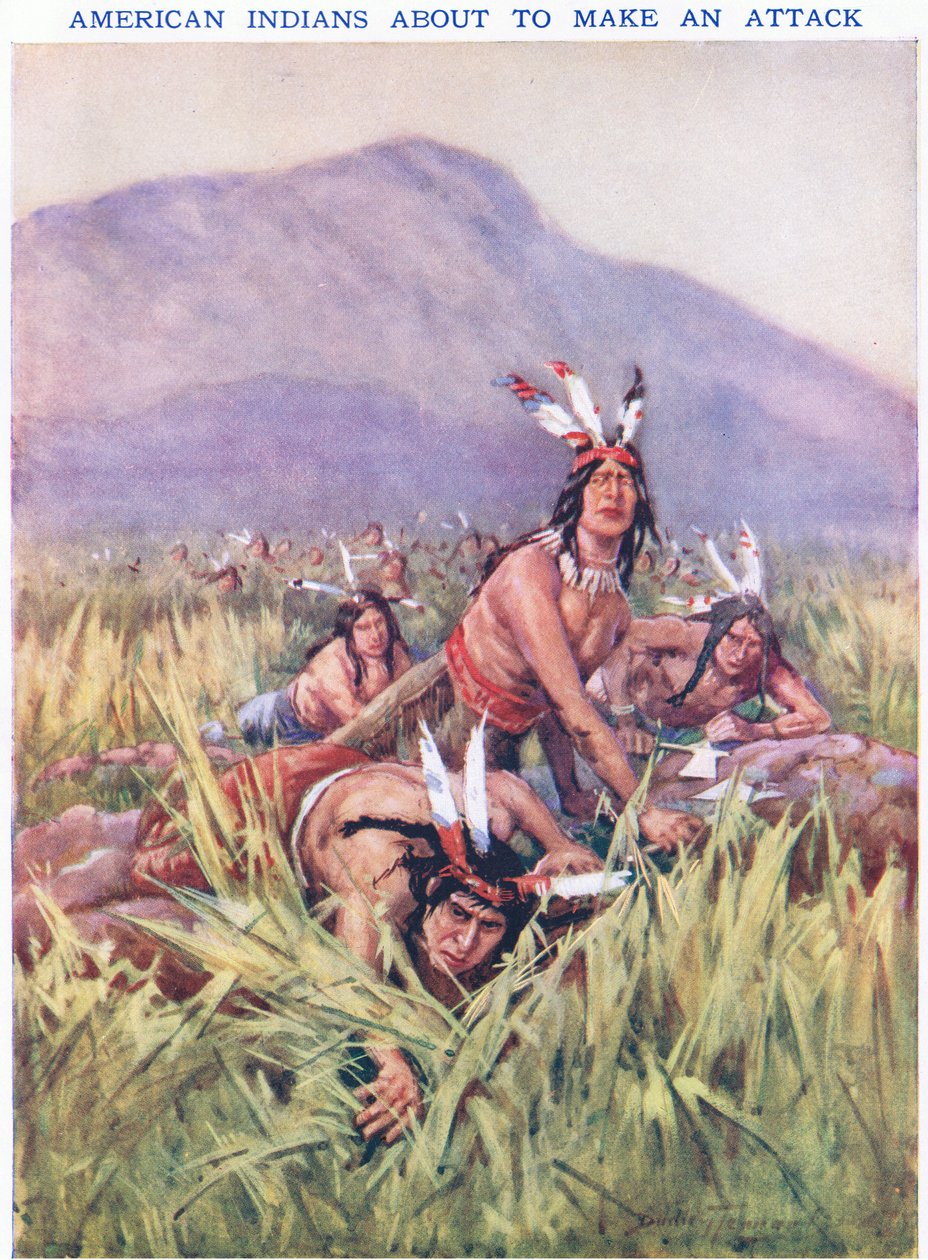 American Indians About to Attack by C. Dudley Tennant