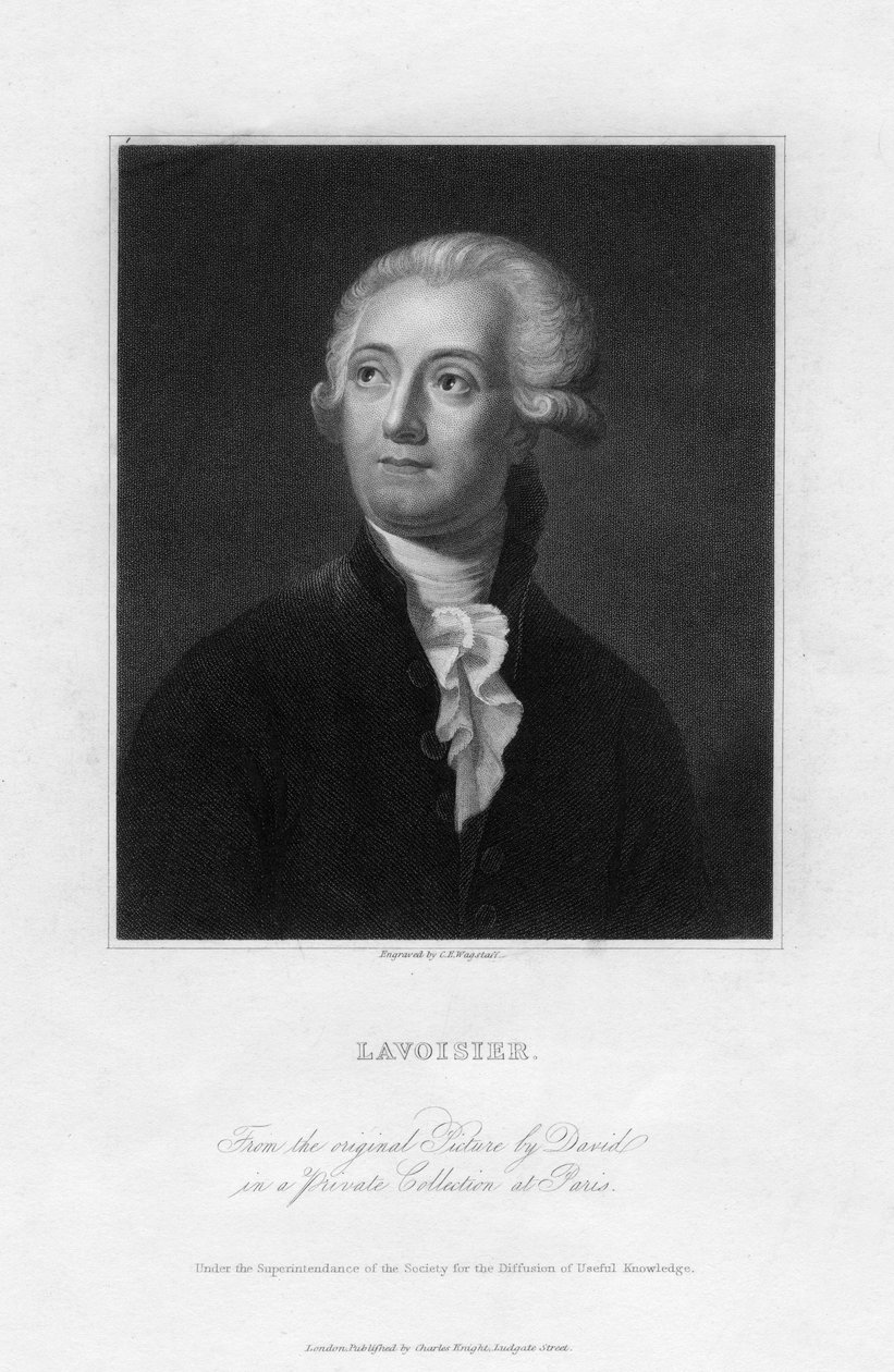 Antoine Lavoisier, 18th century French chemist, 19th century by C. E. Wagstaff