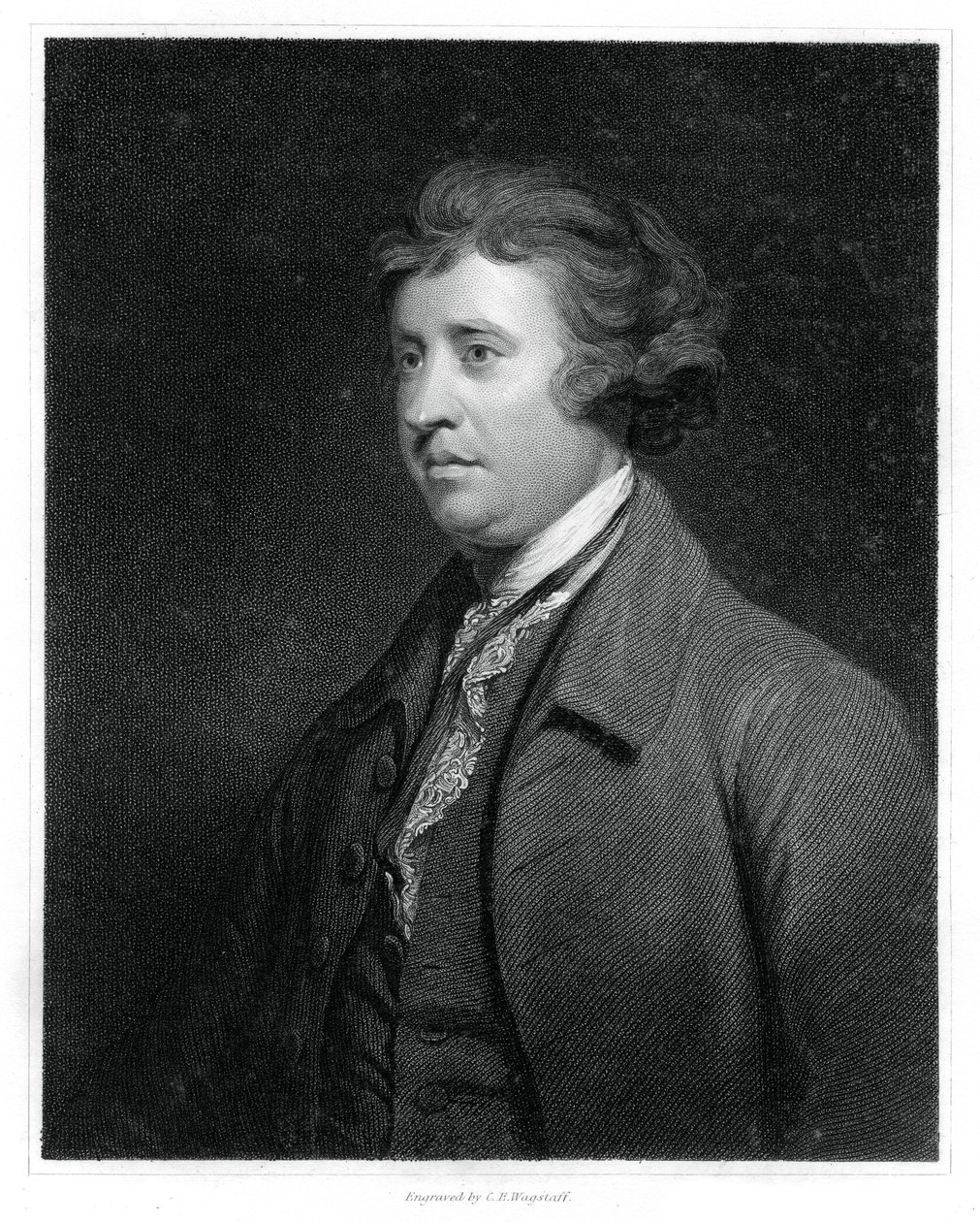 Edmund Burke, Anglo-Irish Statesman, Author, Orator, Political Theorist, and Philosopher, 1834 by C. E. Wagstaff