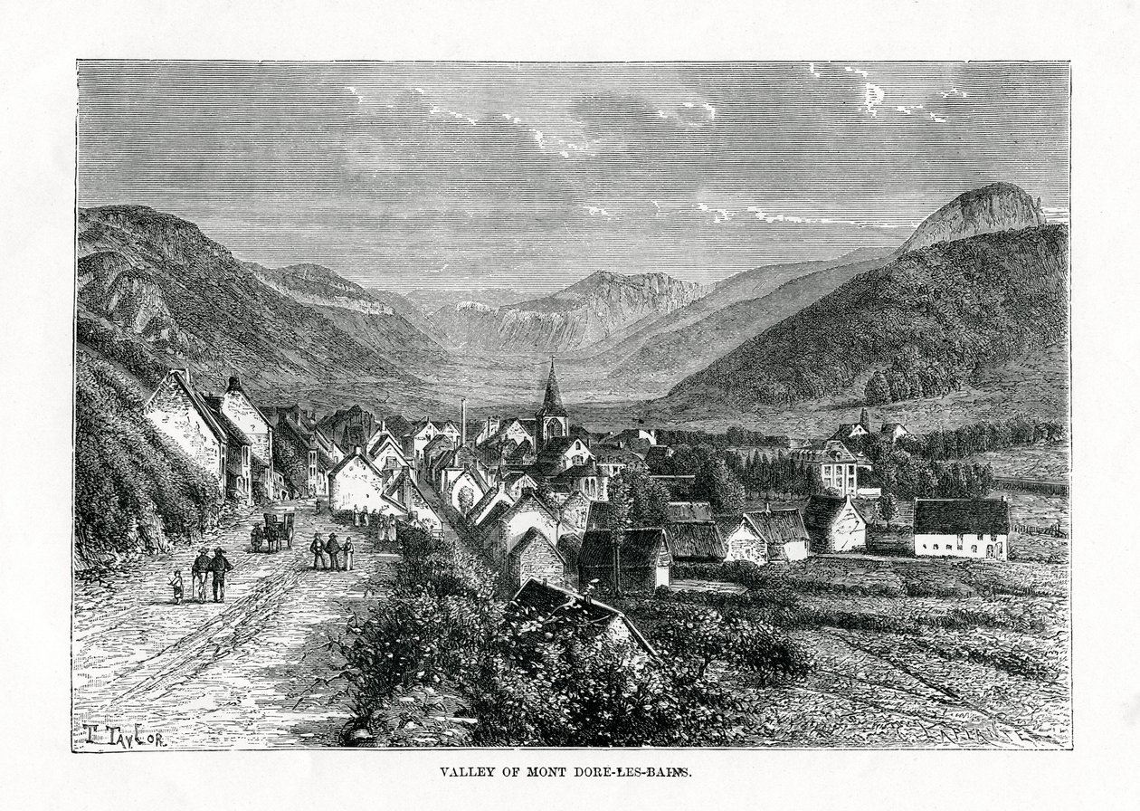 The valley of Mont-Dore-les-Bains, France by C. Laplante