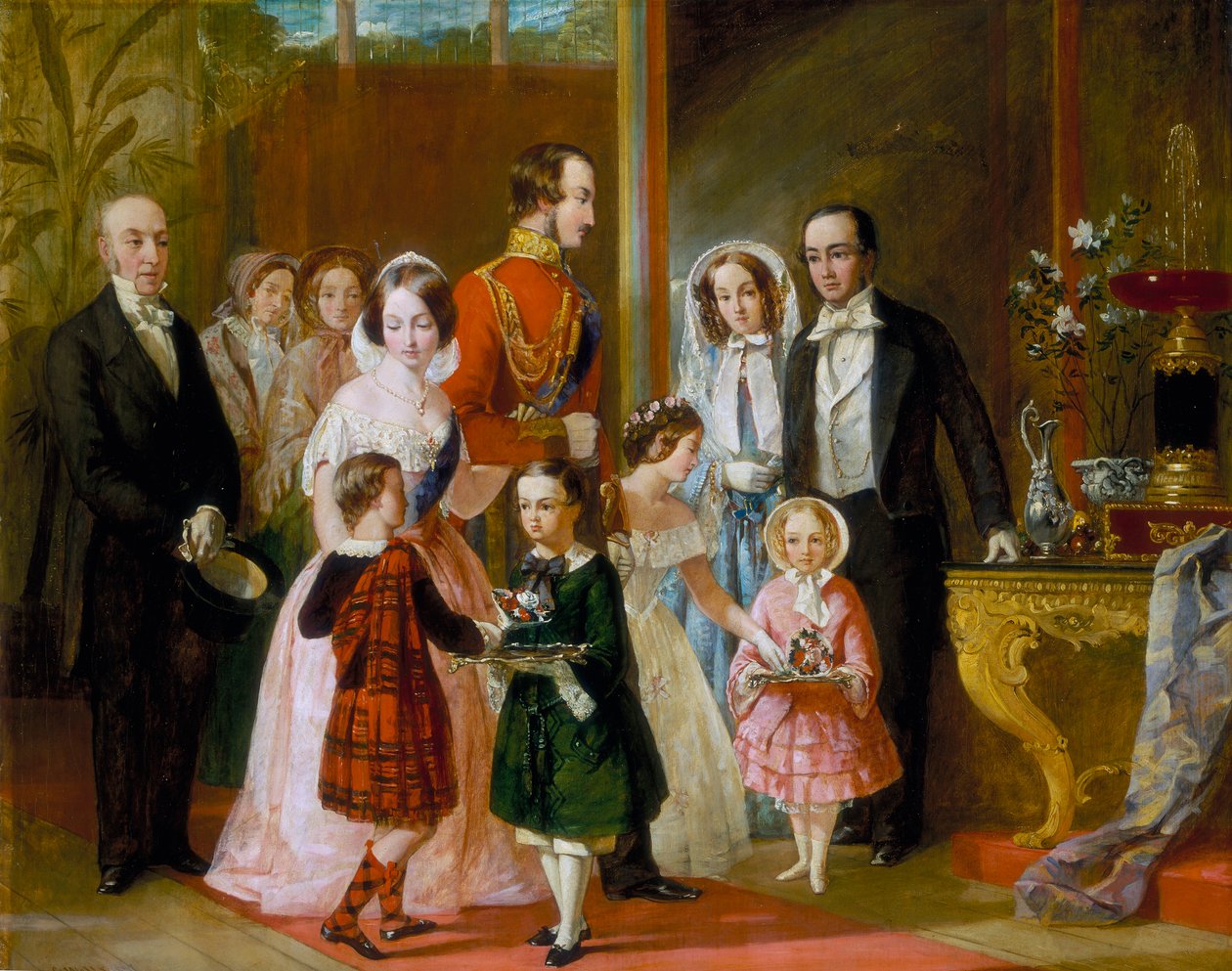Thomas Younghusband and His Family Meet Queen Victoria and Her Family at Crystal Palace by C Wells