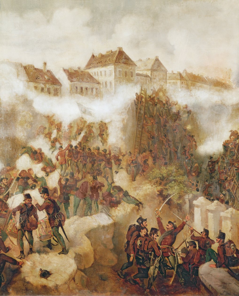 The Recapture of the Buda Fortress by the Hungarian Insurgents on 21st May 1849 by C. Wemik