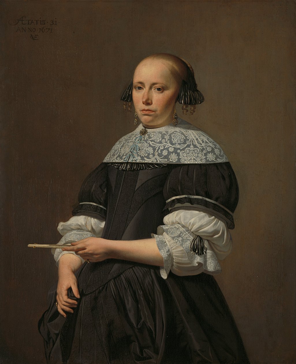 Portrait of Elisabeth Kessel (1640-1717) by Caesar van Everdingen