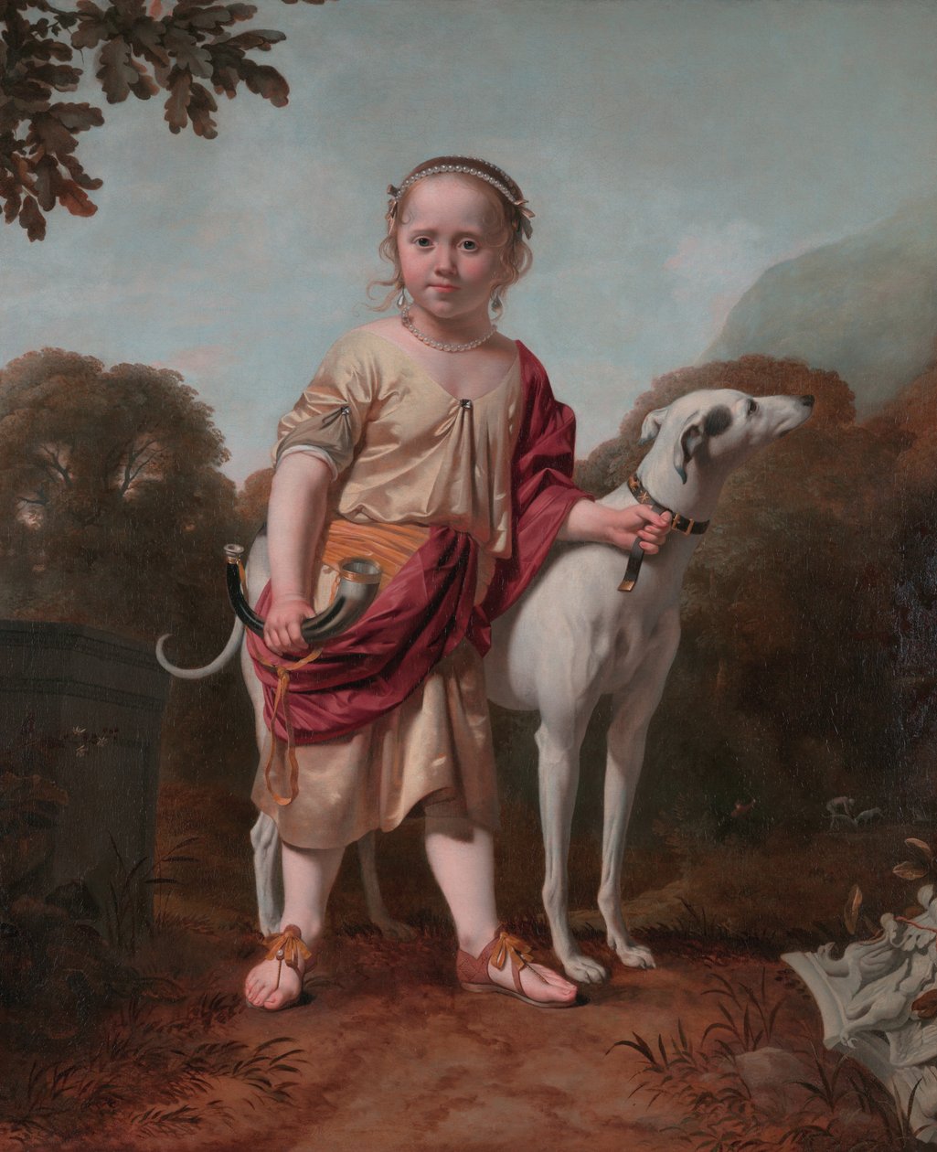 Portrait of a Girl as a Huntress by Caesar van Everdingen