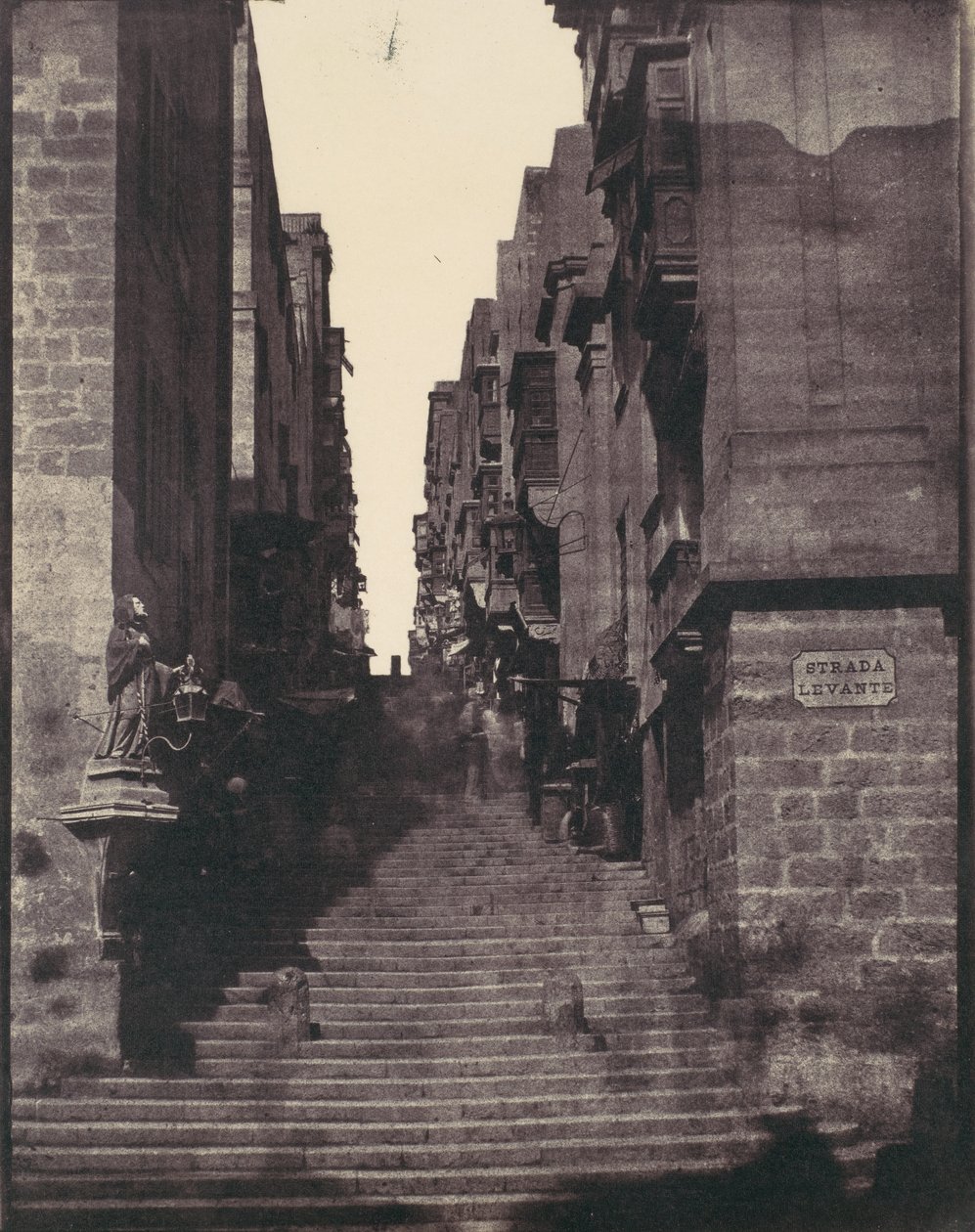 Strada Levante, Valletta, Malta, 1850s by Calvert Jones
