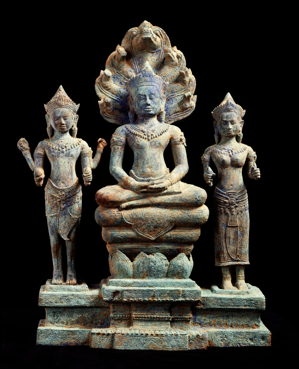 Buddha and Avalokitesvaras by Cambodian School