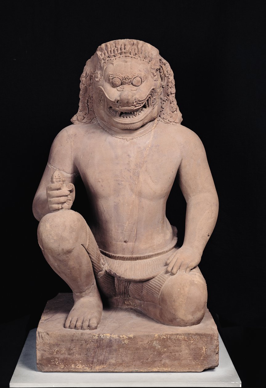 Lion-headed Guardian, Banteay Srei Style, c.967 by Cambodian School