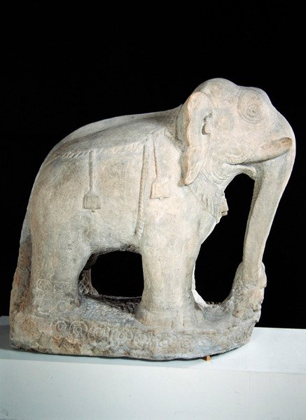 Elephant Statue, Bayon Style, from Preah Khan by Cambodian Cambodian
