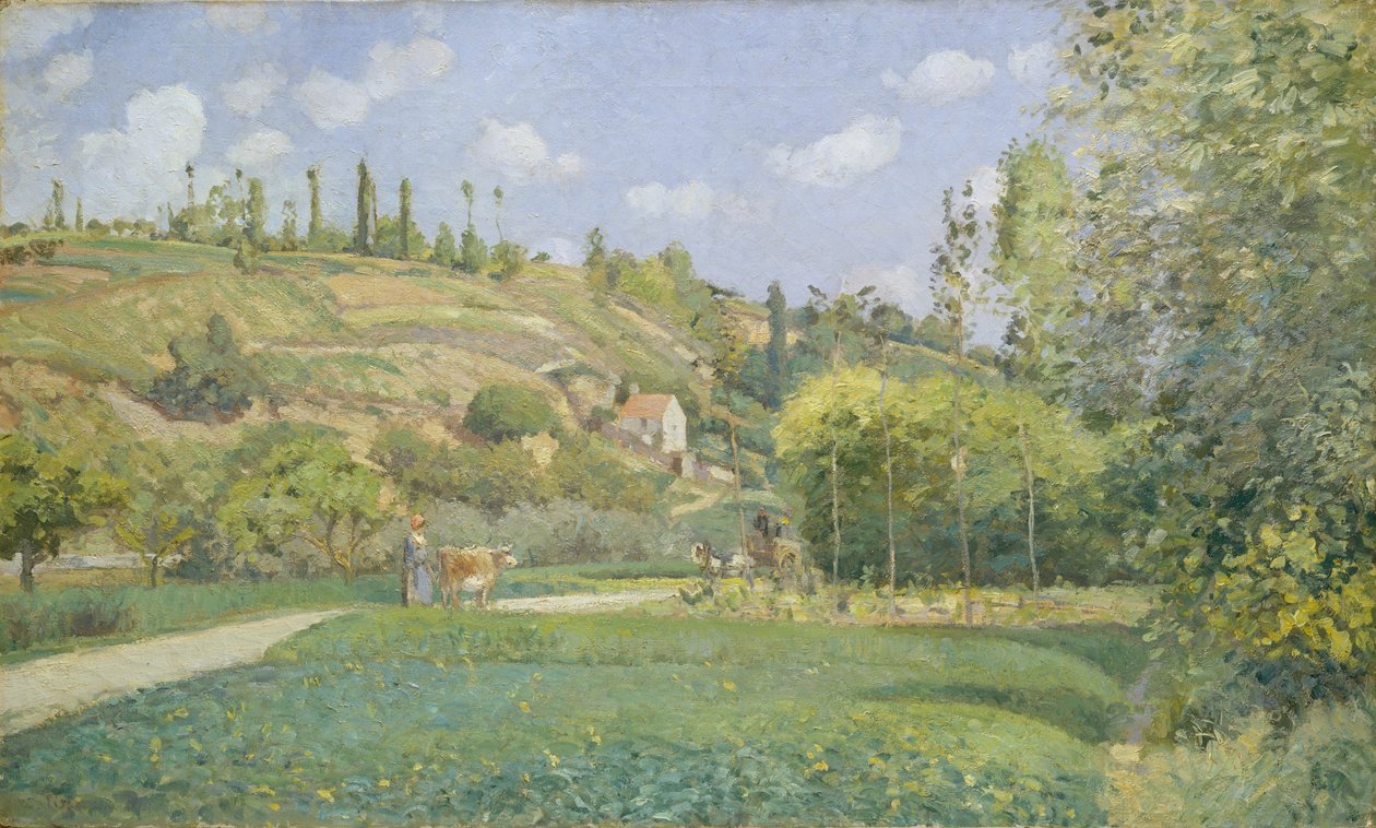 A Cowherd at Valhermeil, Auvers-sur-Oise by Camille Jacob Pissarro