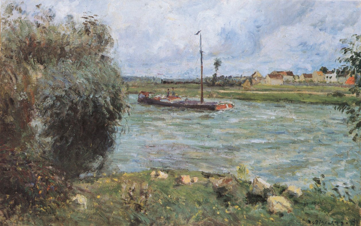 Banks of the Oise at Pontoise by Camille Jacob Pissarro