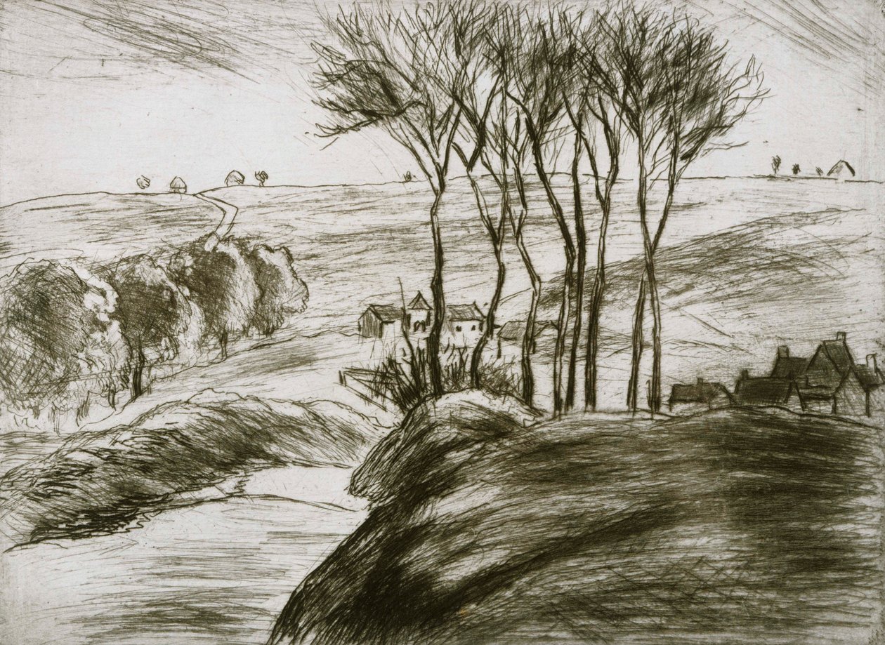 Landscape Near Osny (State II) by Camille Jacob Pissarro