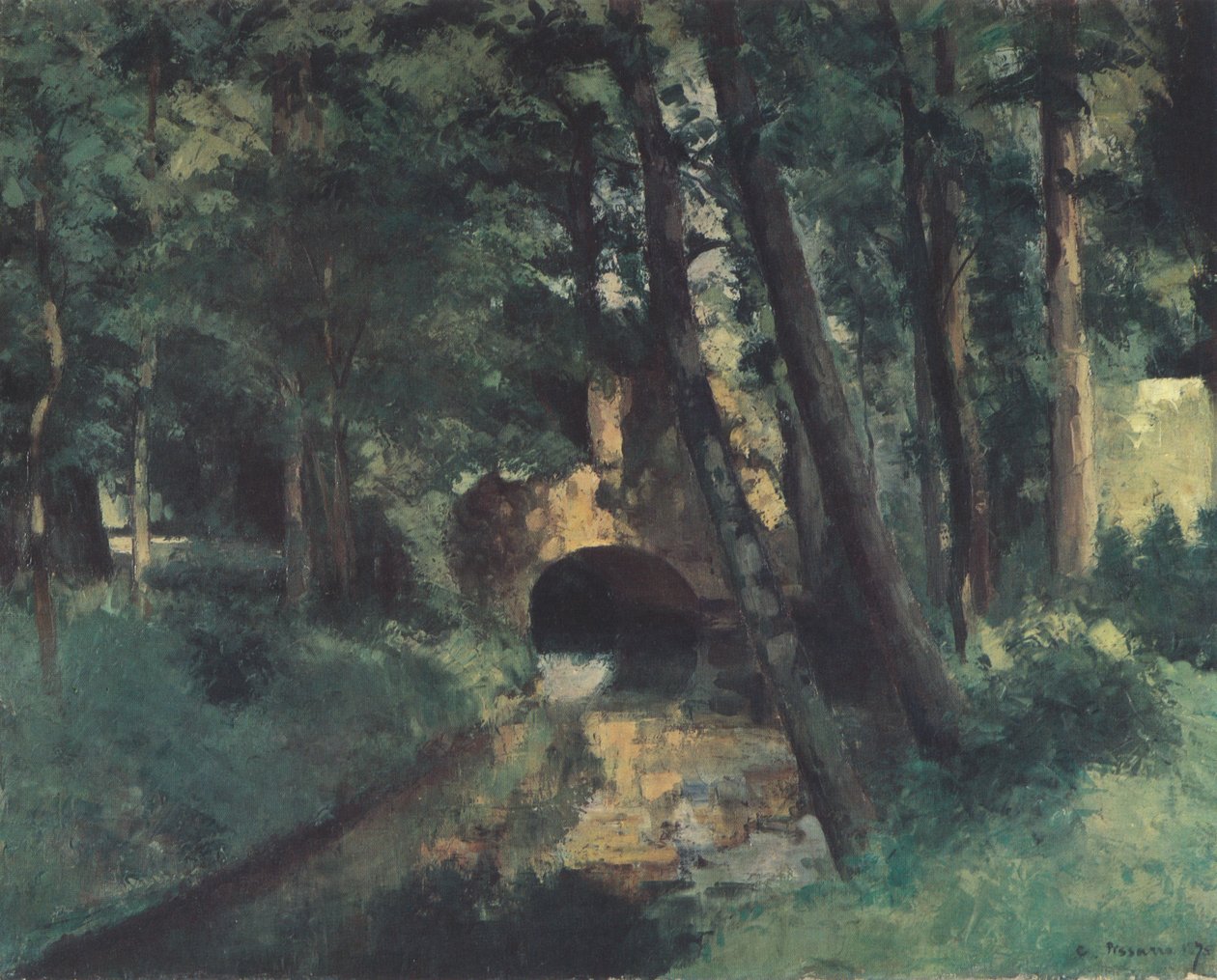 The Little Bridge by Camille Jacob Pissarro