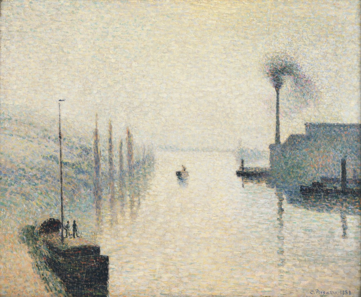 The Île Lacroix, Rouen (The Effect of Fog) by Camille Jacob Pissarro