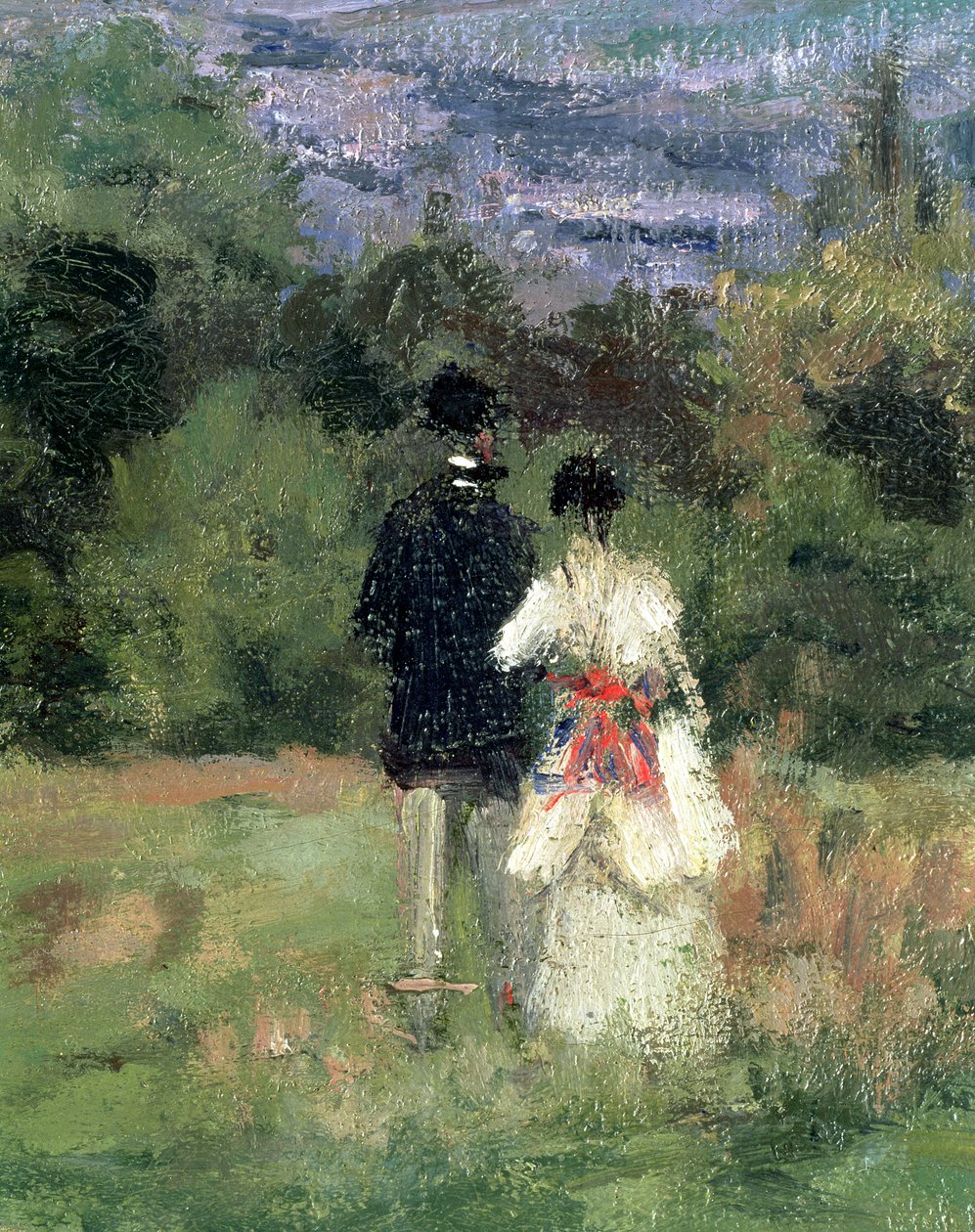 Louveciennes (detail) by Camille Jacob Pissarro