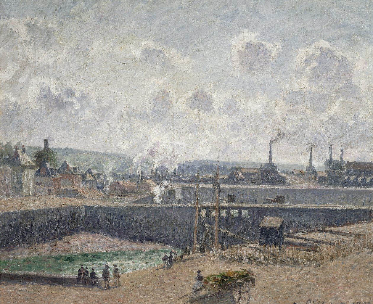 Low Tide at Duquesne Docks, Dieppe, 1902 by Camille Jacob Pissarro