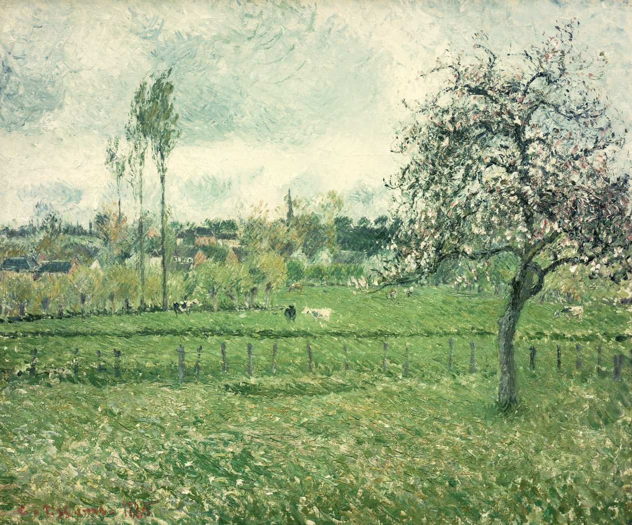 Meadow at Eragny by Camille Jacob Pissarro
