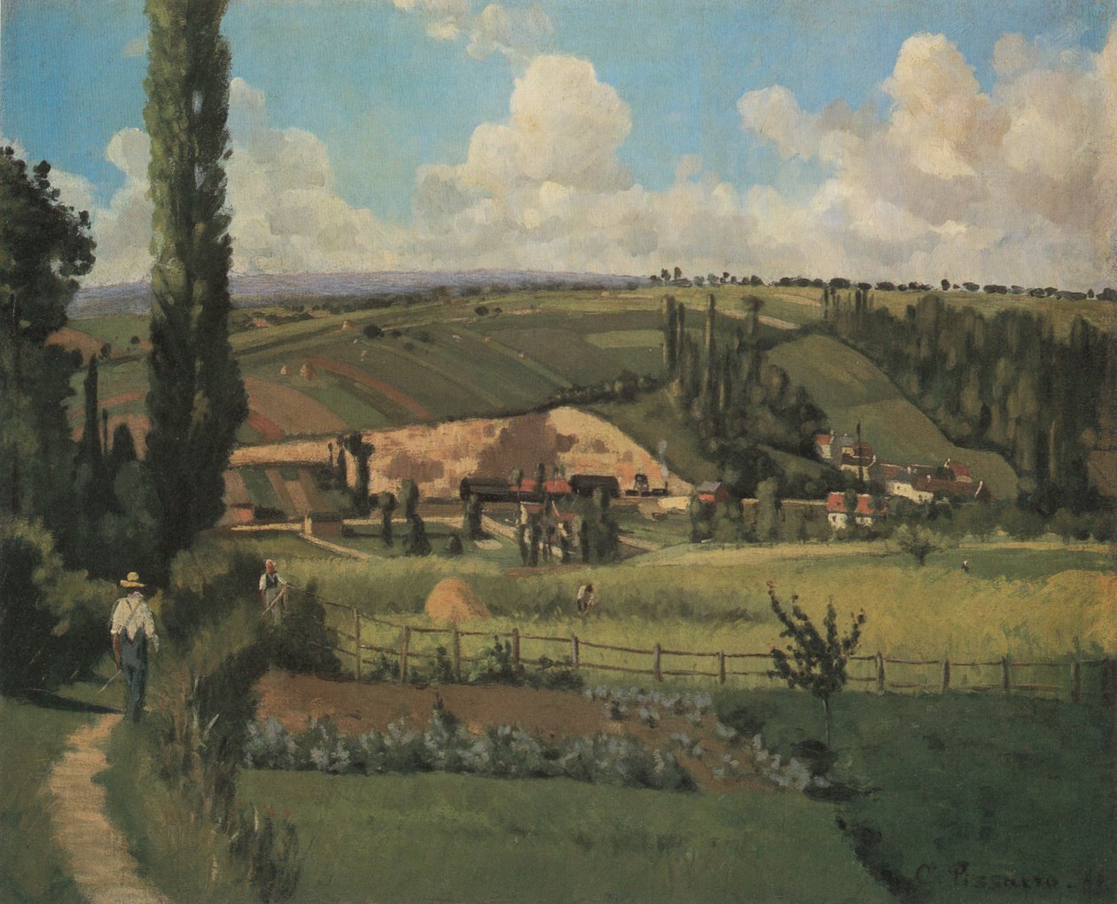 Landscape at Pâtis, Pontoise by Camille Jacob Pissarro