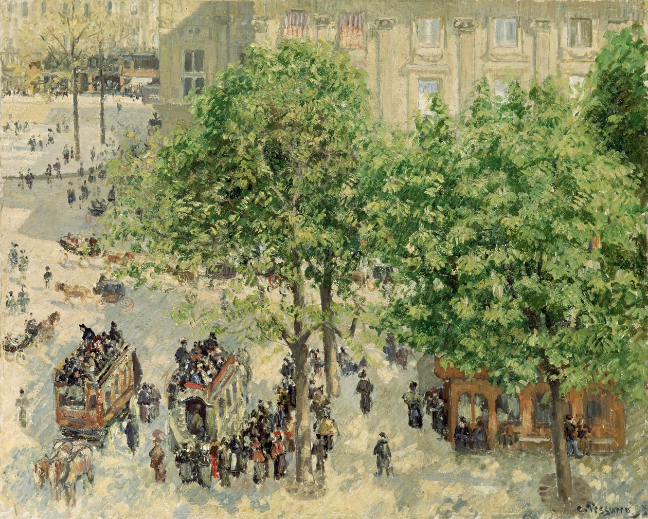 Place du Theatre-Francais, Spring, 1898 by Camille Jacob Pissarro