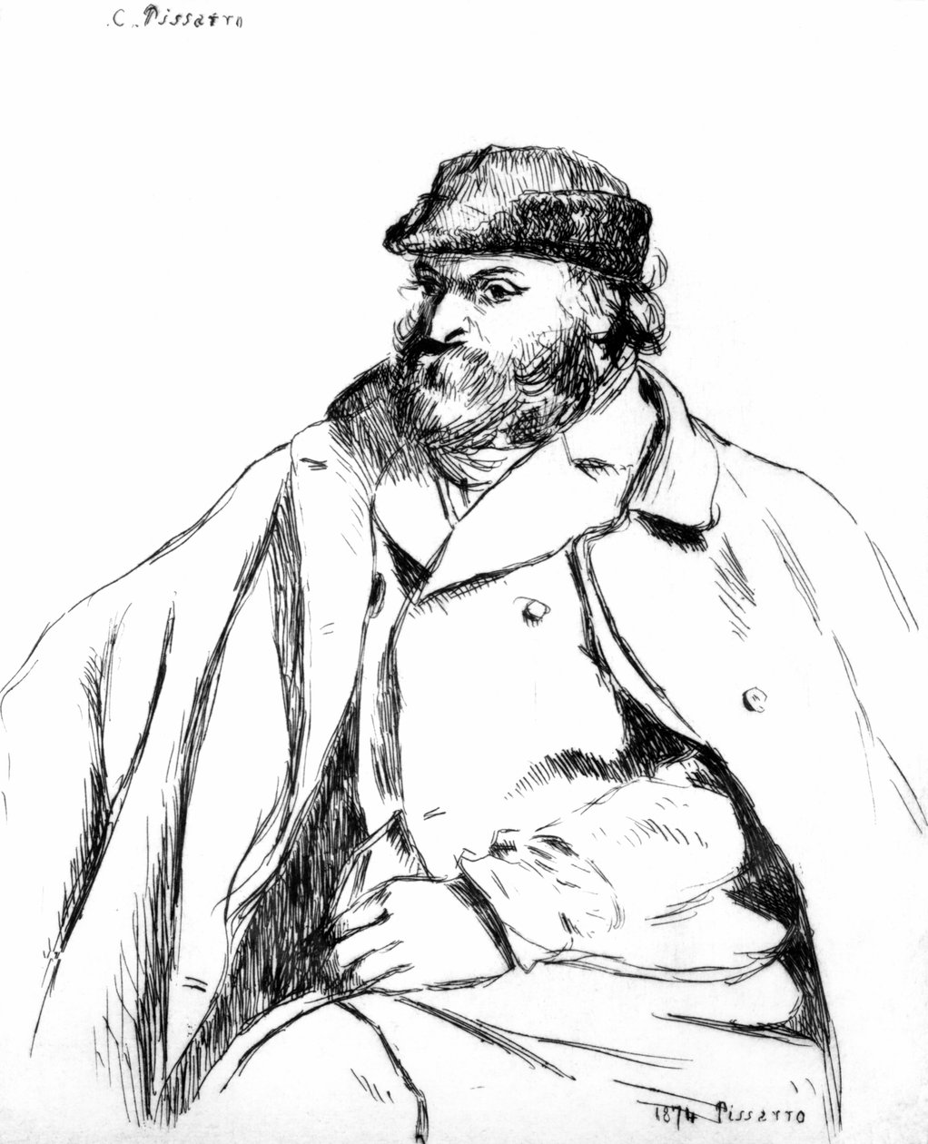 Portrait of Cezanne, 1874 by Camille Jacob Pissarro