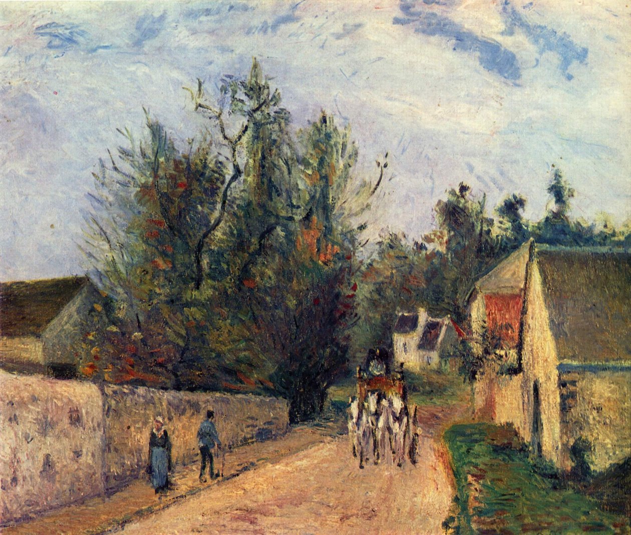 Stagecoach to Ennery by Camille Jacob Pissarro