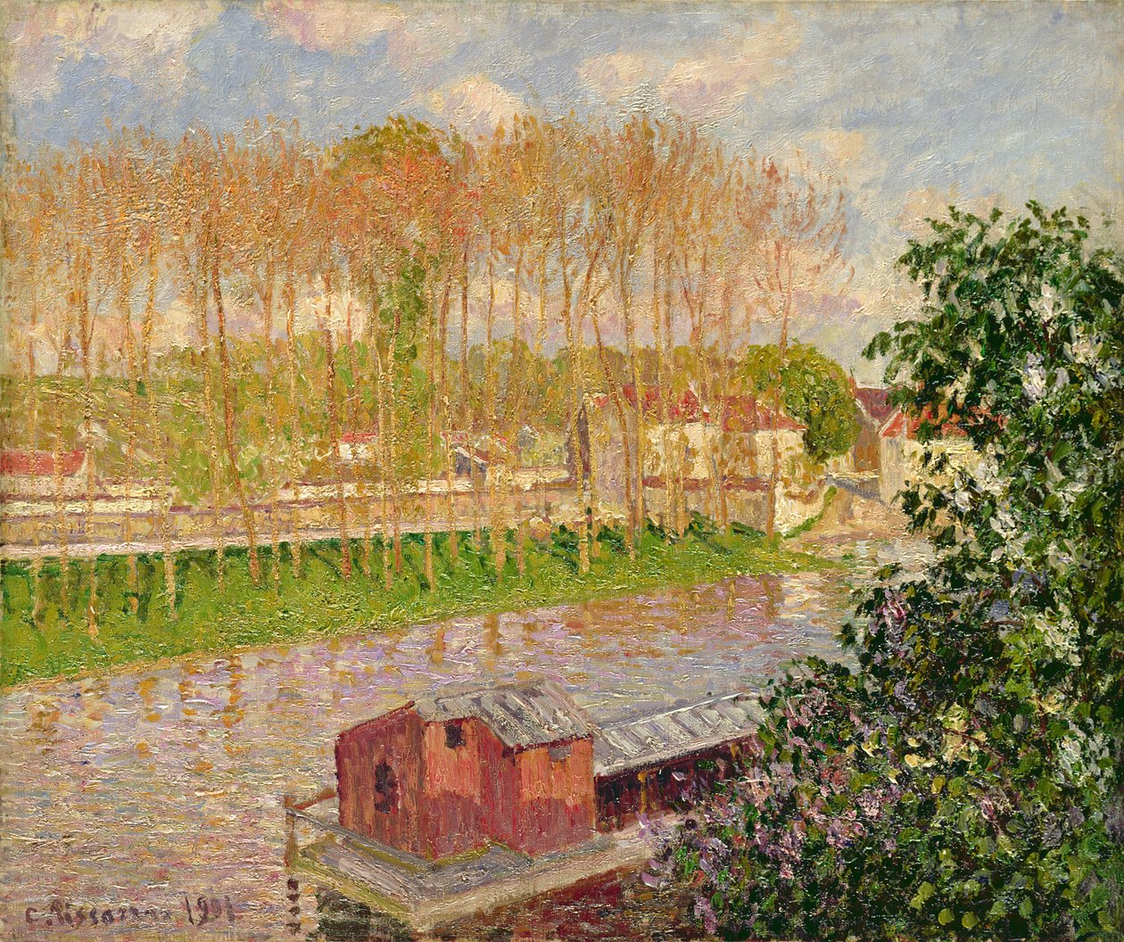 Sunset at Moret-sur-Loing, 1901 by Camille Jacob Pissarro