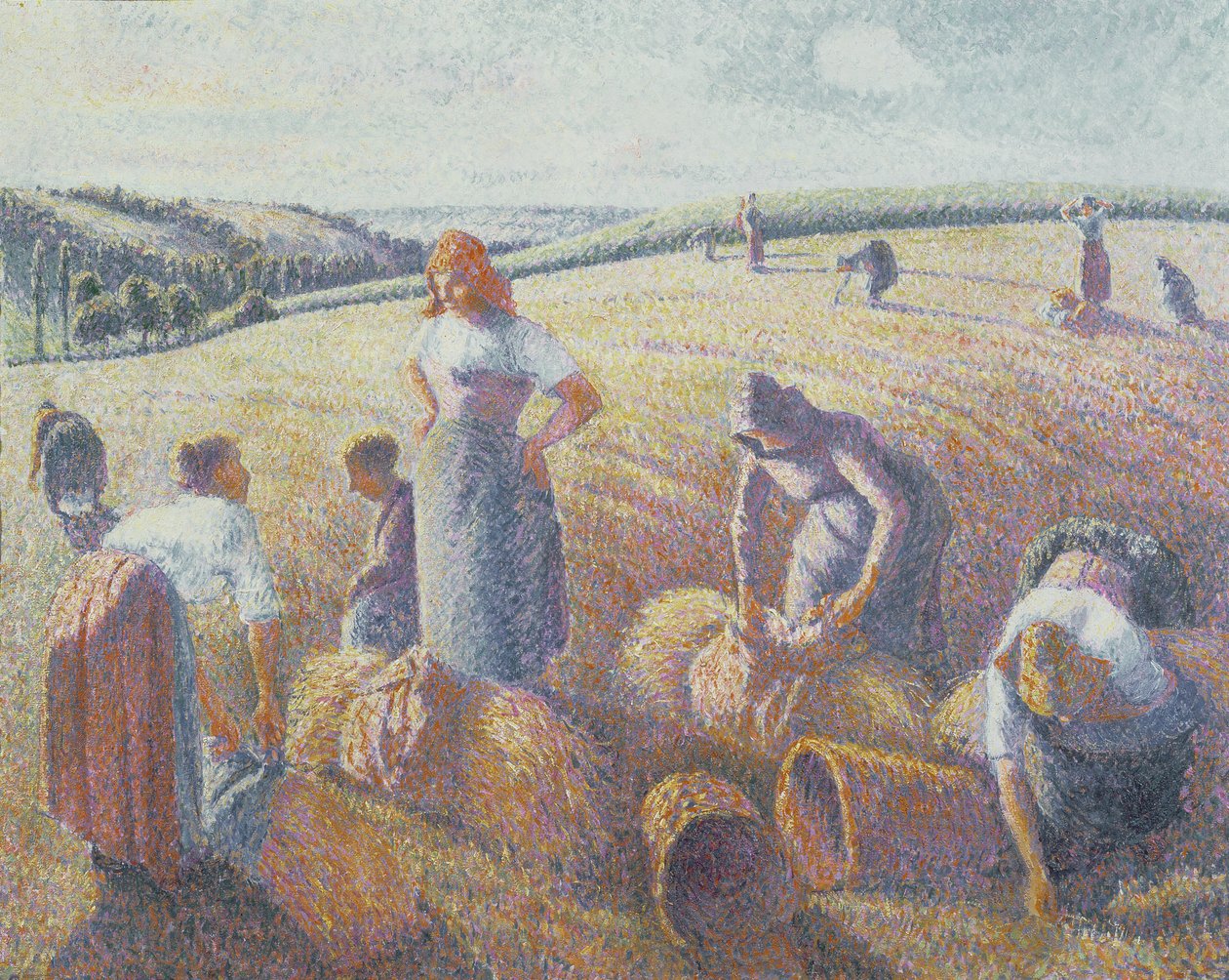 The Gleaners, 1889 by Camille Jacob Pissarro