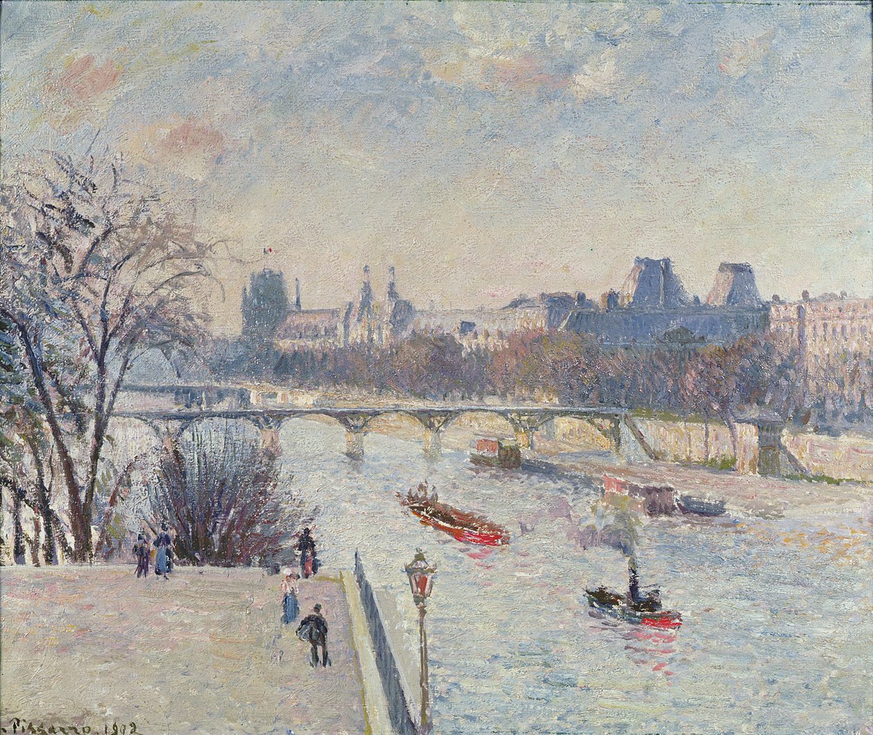 The Louvre by Camille Jacob Pissarro