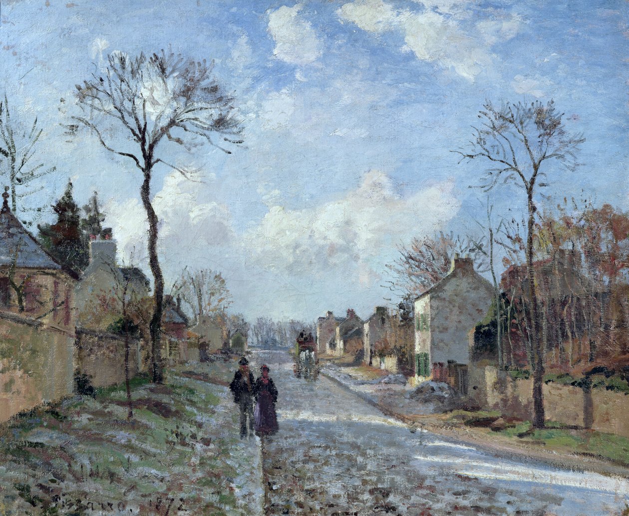 The Road to Louveciennes, 1872 by Camille Jacob Pissarro
