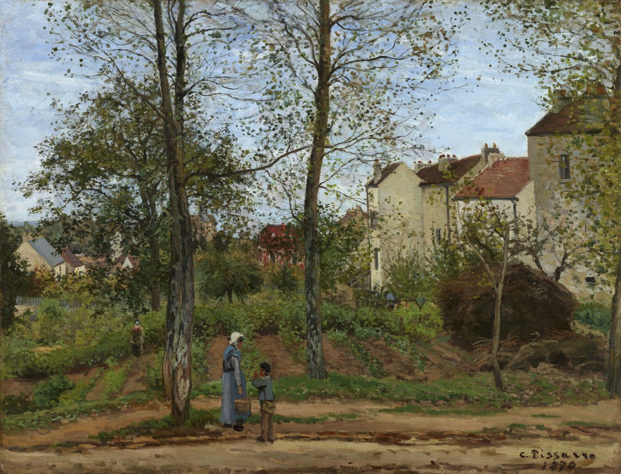 Houses in Bougival by Camille Jacob Pissarro