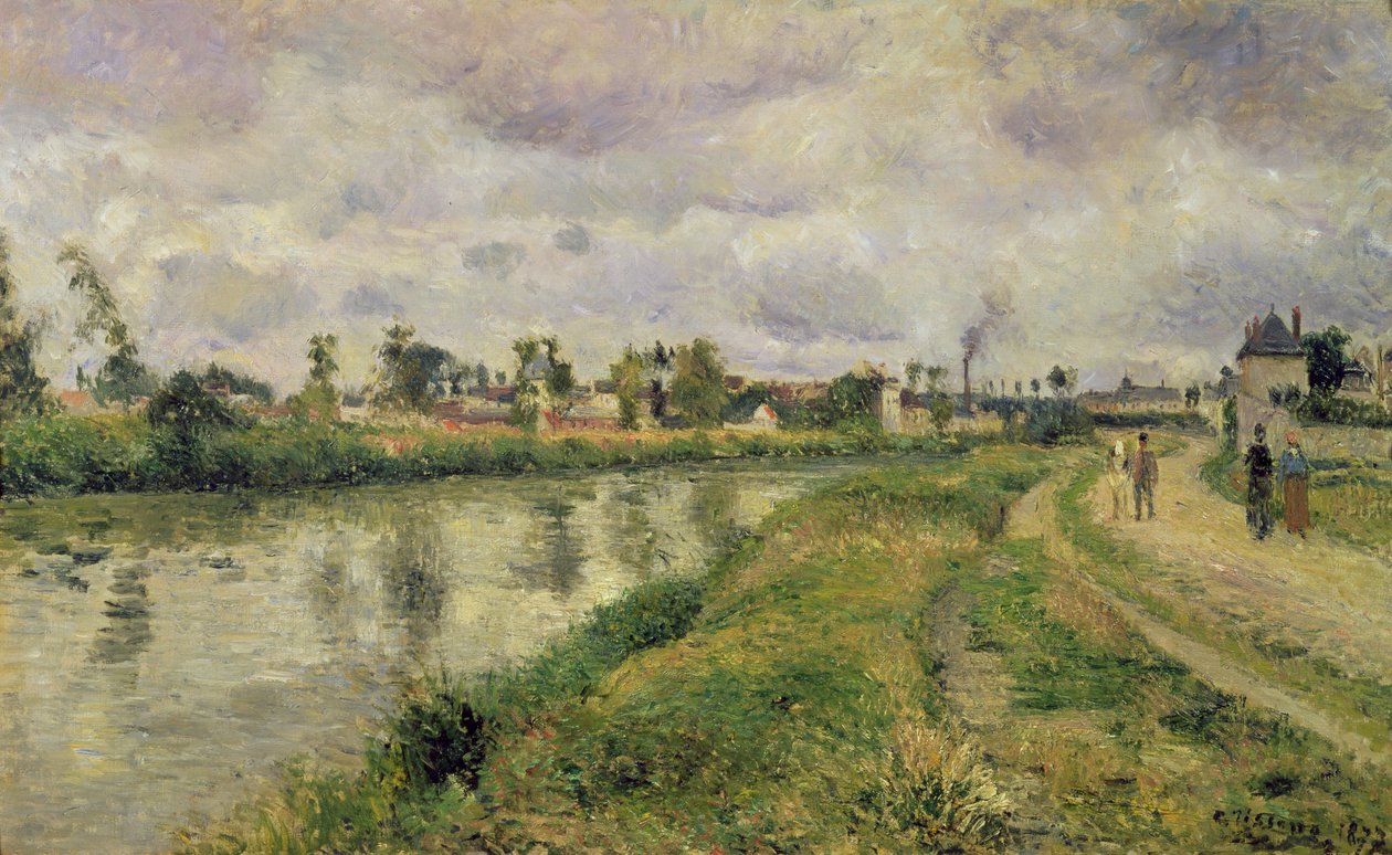 River Scene by Camille Jacob Pissarro