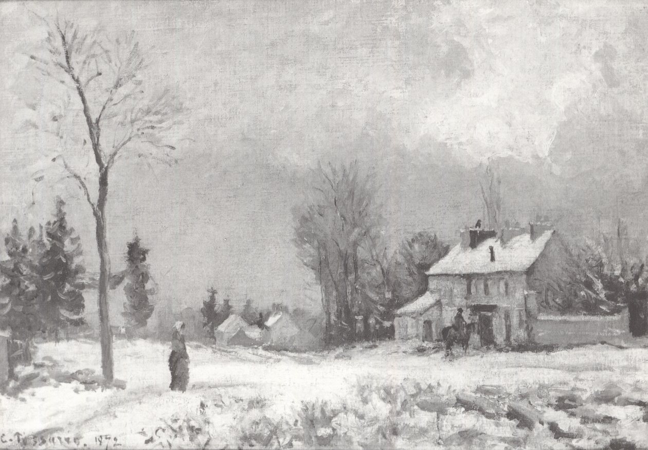 Route from Versailles to Saint-Germain in Louveciennes by Camille Jacob Pissarro