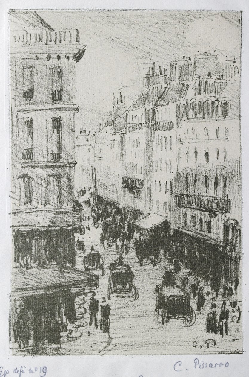 Rue Saint-Lazare, Paris, 1897 by Camille Jacob Pissarro