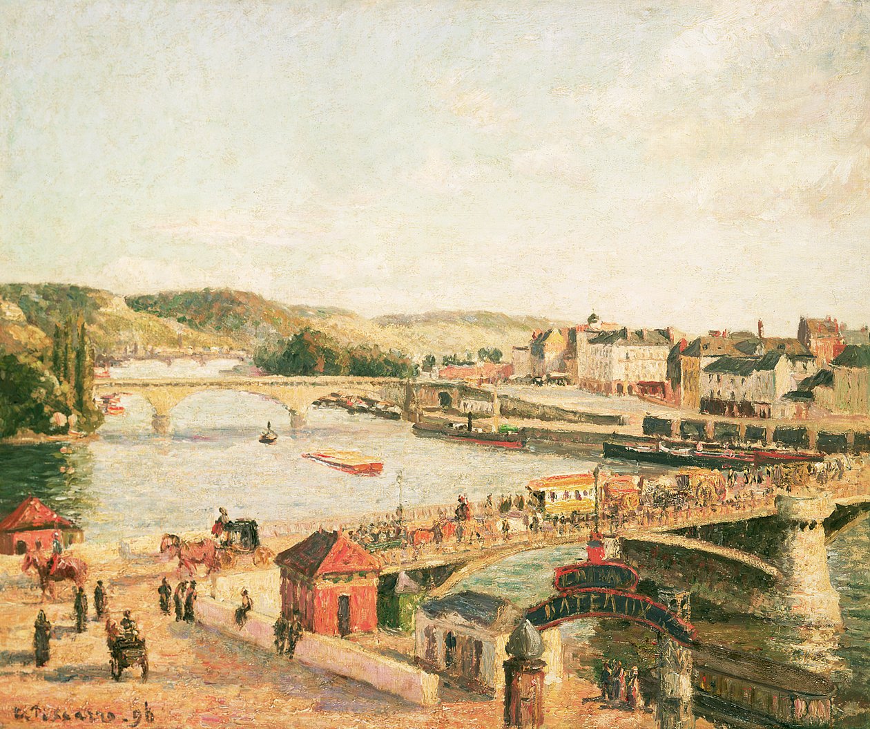 Sunshine at Rouen, 1896 by Camille Jacob Pissarro
