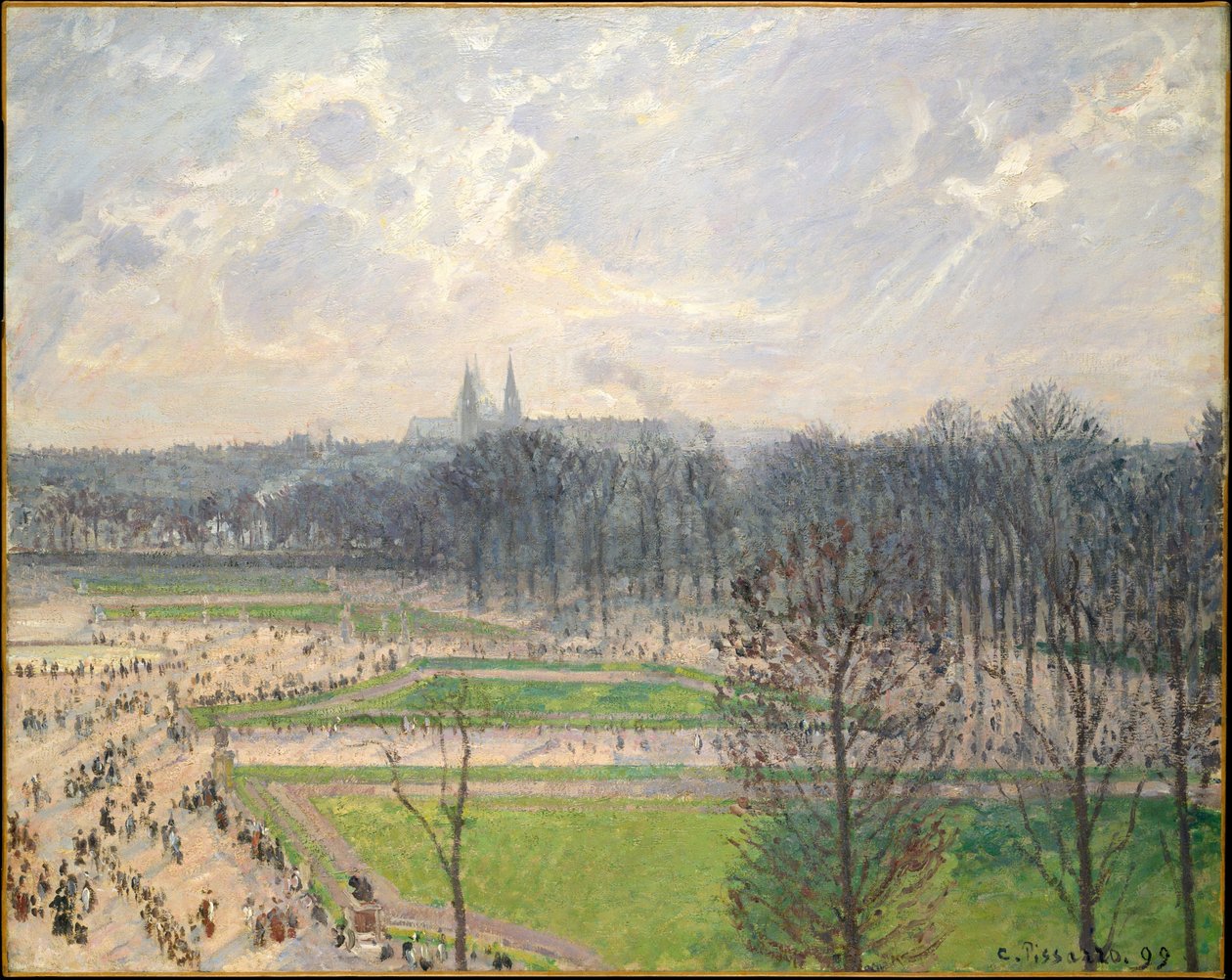 The Garden of the Tuileries on a Winter Afternoon by Camille Jacob Pissarro