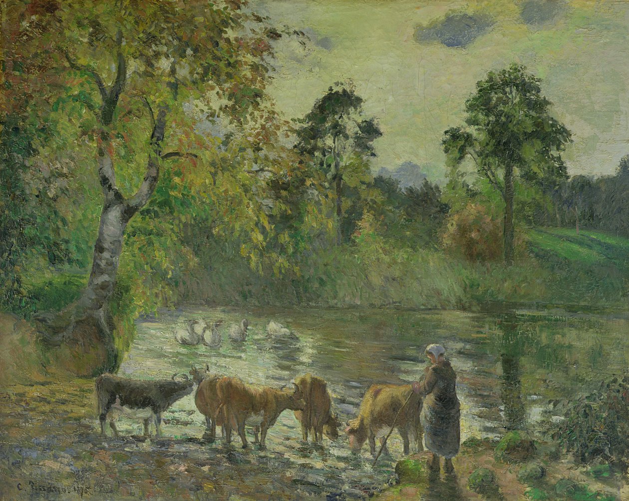 The Pond at Montfoucault, 1875 by Camille Jacob Pissarro